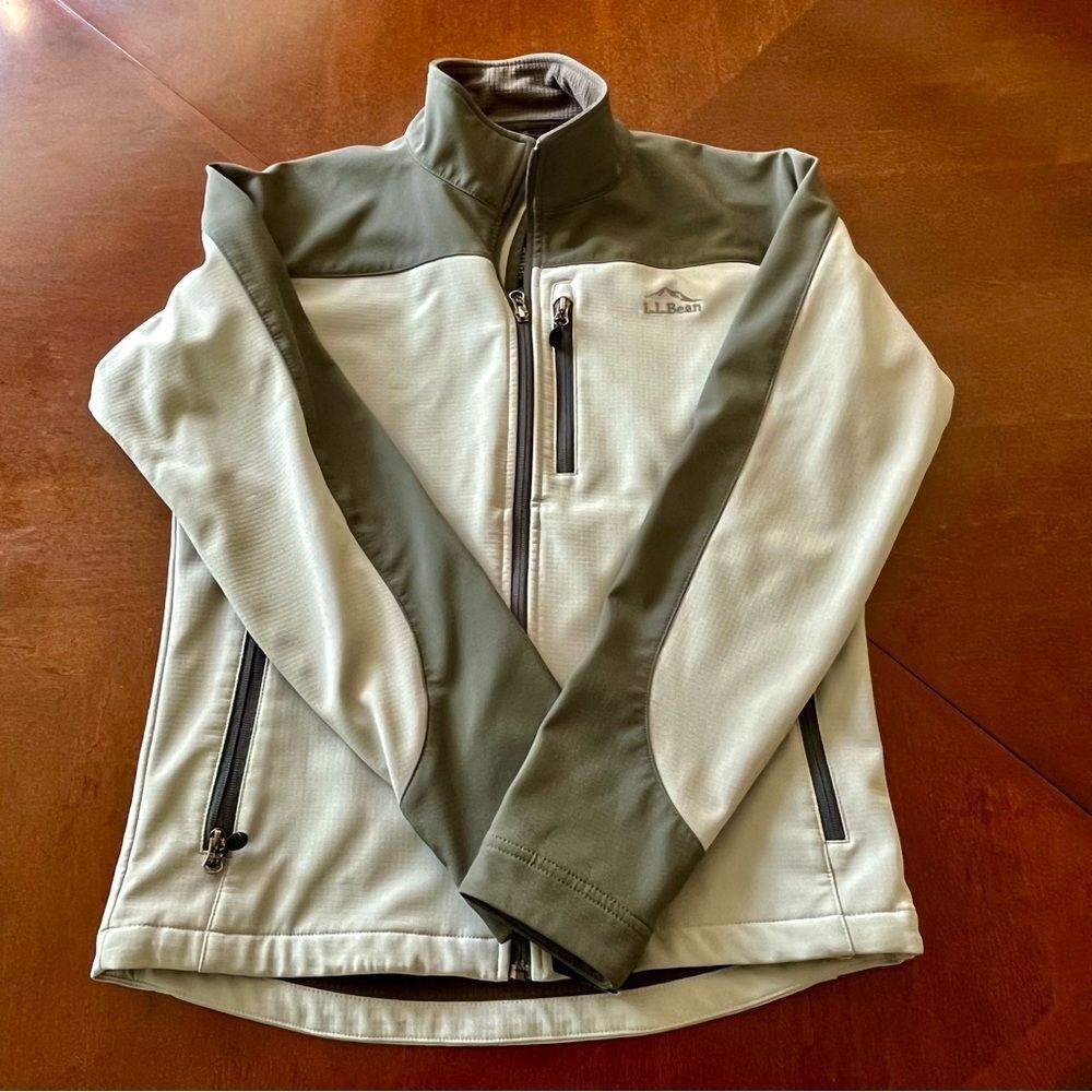 L.L.Bean Men's Jacket Windproof Softshell Coat Size Small Gray - Picture 2 of 11